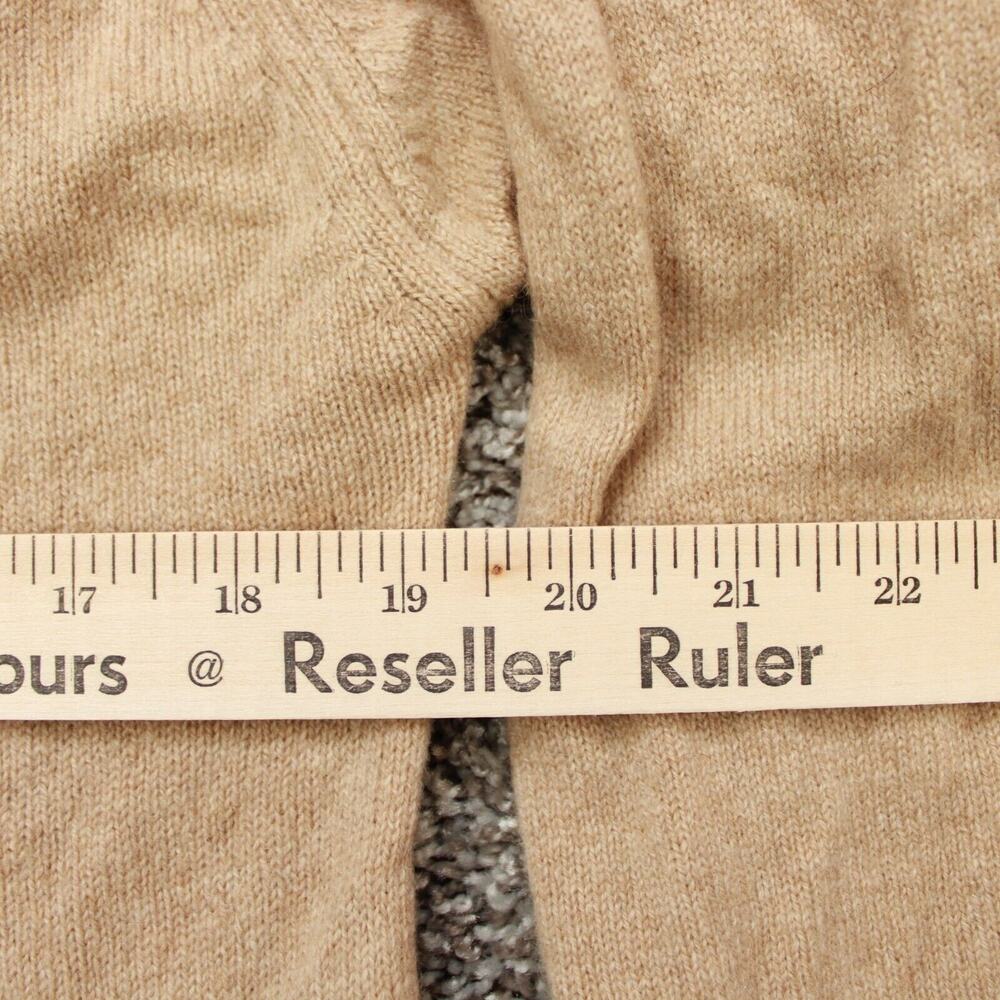 Thane Sweater Womens L Beige Vintage Cashmere V Neck Long Sleeve Pullover - Picture 5 of 6